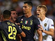 Twitter explodes as Cristiano Ronaldo gets sent off in first Champions League game for Juventus