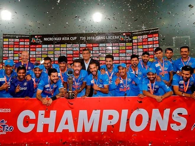 India winning Asia cup