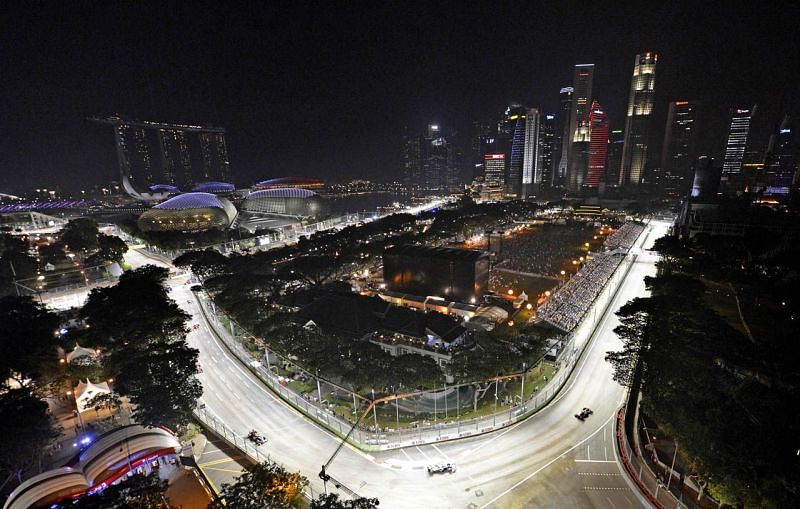 The Marina Bay Street Circuit under Lights