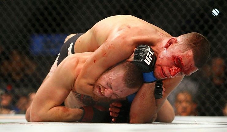 Conor McGregor was submitted by Nate Diaz at UFC 196