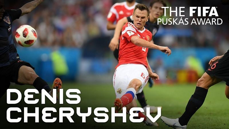Denis Cheryshev scores for Russia v Croatia: 2018 FIFA World Cup