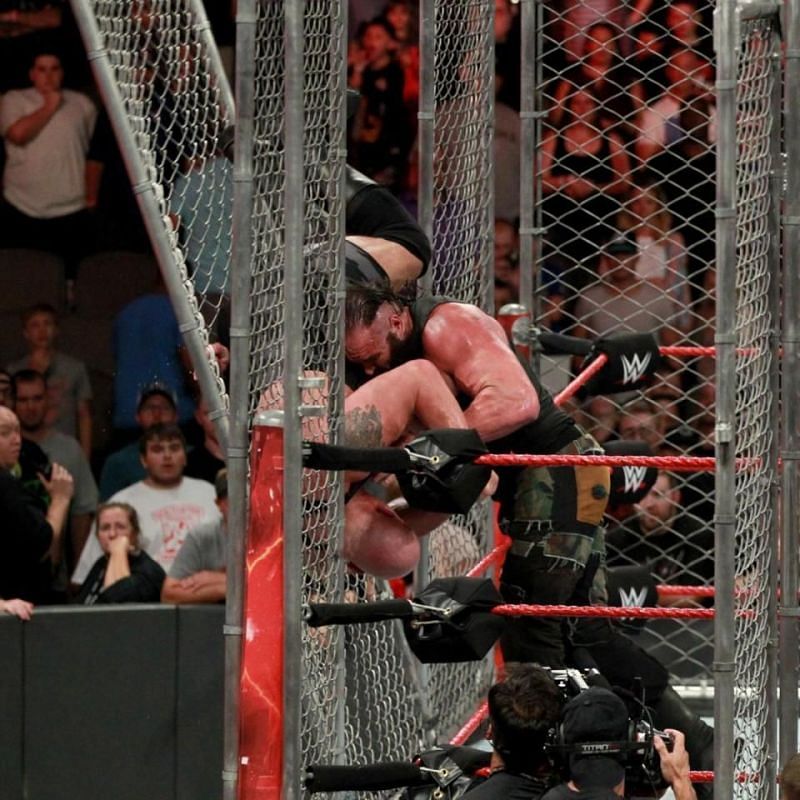 Braun Strowman power slammed Big Show through the cage