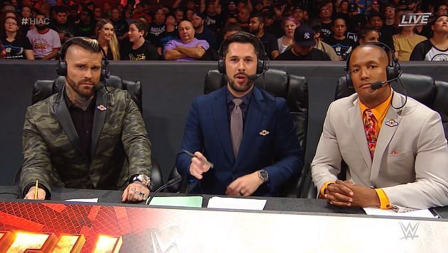 You can spot Noelle Foley sitting right behind Corey Graves