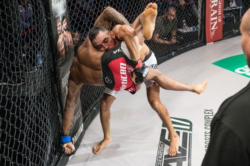 Elias Boudegzdame taking down Bubba Jenkins during Brave 16 in Abu Dhabi
