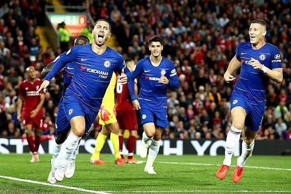 Fans reacted as Hazard's goal ended Liverpool's unbeaten streak