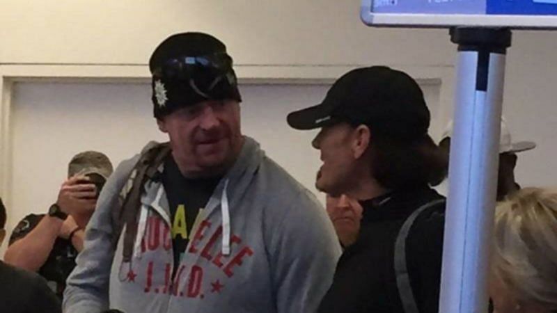 The Undertaker and Sting at the airport Post-Wrestlemania 31.