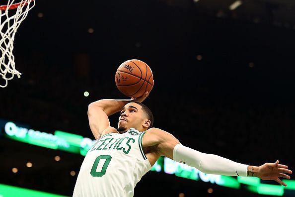 Jayson Tatum had a great game on opening night against the Sixers
