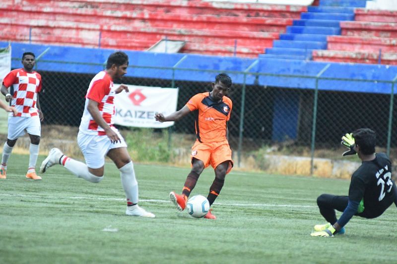 Lokesh of South United FC scores the game&#039;s only goal