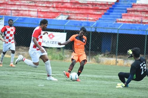 Lokesh of South United FC scores the game's only goal