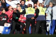 Mourinho nearly got into a fight with Sarri's assistant coach after the equalier