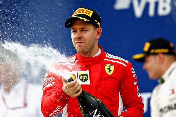 Sebastian Vettel at the F1 Grand Prix of Russia 2018