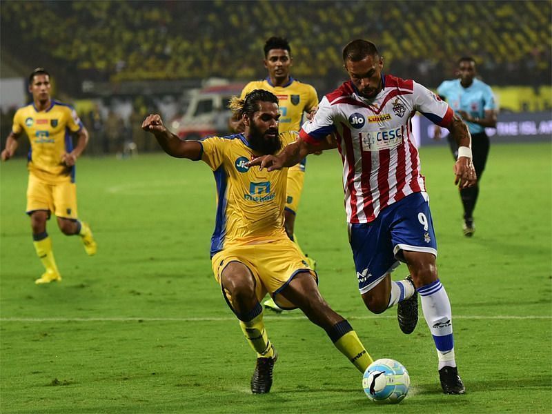 A file image of the Kerala Blasters vs ATK game from the 2017-18 ISL season