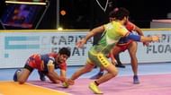 Nitesh Kumar did well for the UP Yoddha with his ankle holds