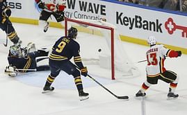 Tkachuk scores late, Gaudreau in OT as Flames beat Sabres