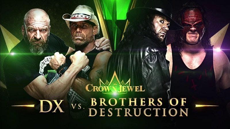 The Brothers of Destruction will take on DX in an epic tag team match this Friday at Crown Jewel