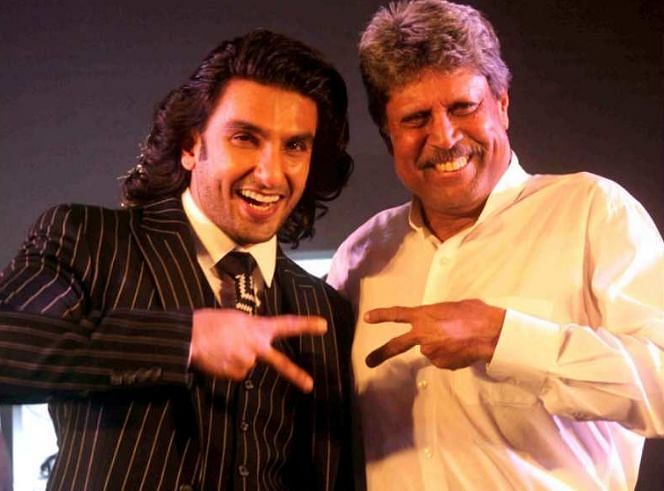 Ranveer Singh and Kapil Dev