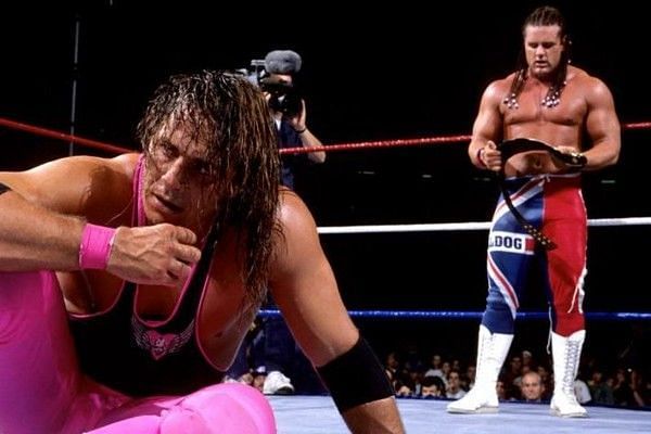Bret Hart is defeated by his brother-in-law, The British Bulldog at Summerslam 1992