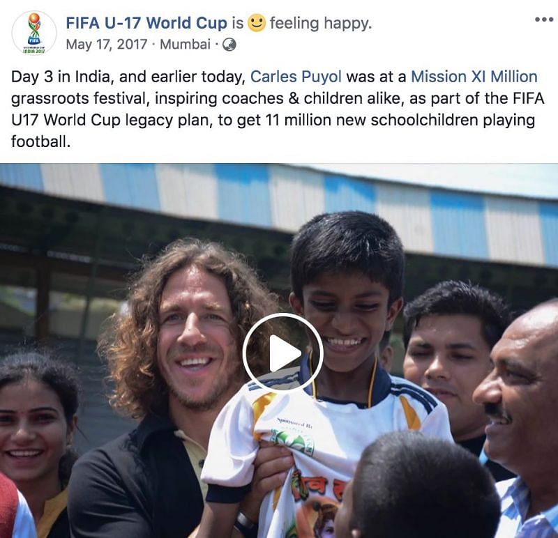 FIFA World Cup Winner Carles Puyol enjoying his time in India