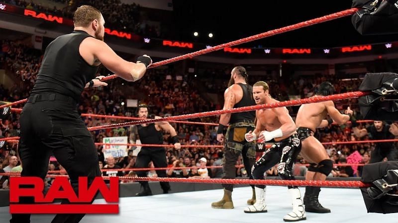 The Shield face off against Strowman and The Dogs of War on Monday Night RAW