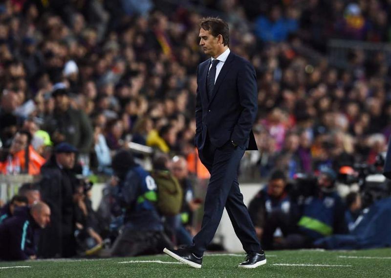 Julen&Acirc;&nbsp;Lopetegui was sacked by Real Madrid after their 5-1 loss to Barcelona