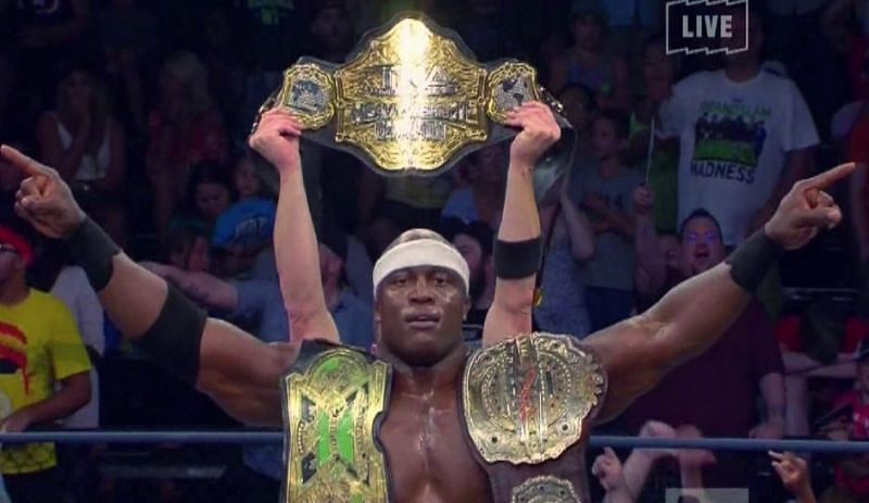 Lashley as the Triple Champion in TNA
