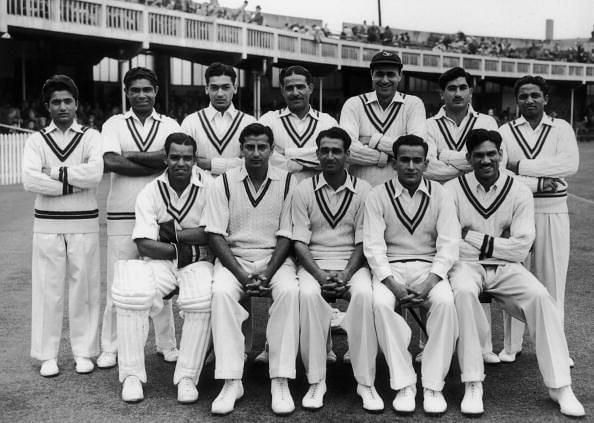 Imtiaz Ahmed (First from left on the bench)