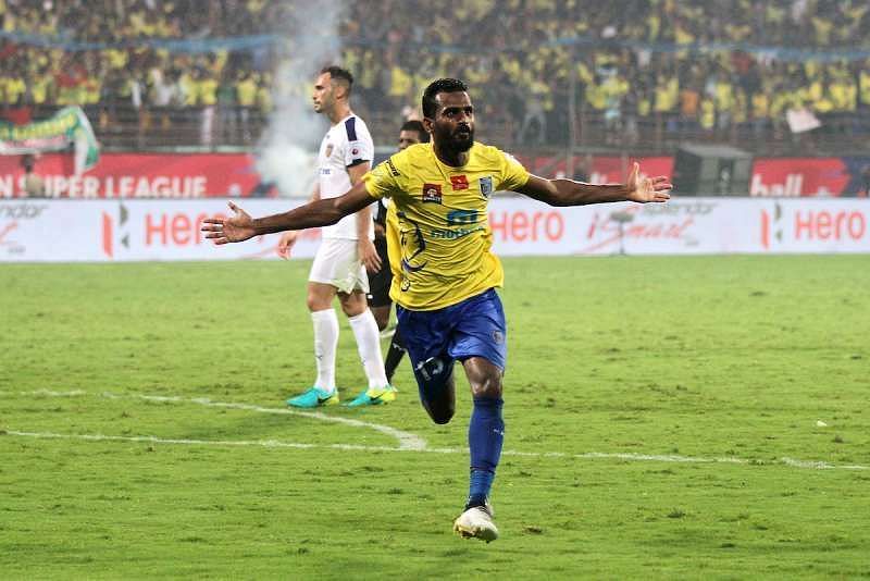 Vineeth scored a brace to win the game for Kerala Blasters FC
