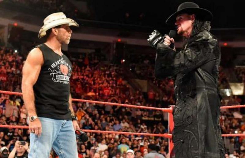 Undertaker confronting Michaels on Raw