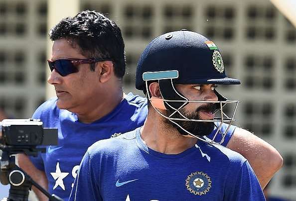 Anil Kumble and Virat Kohli