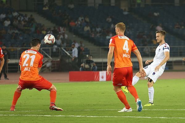 Mihelic showed glimpses of what he is capable of doing in the match against FC Pune City (Image Courtesy: ISL)