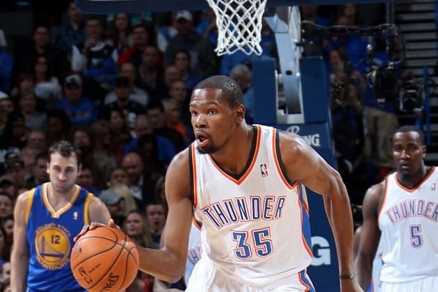 Kevin Durant dropped 54 points to beat the Golden State Warriors. Credit: Bleacher Report