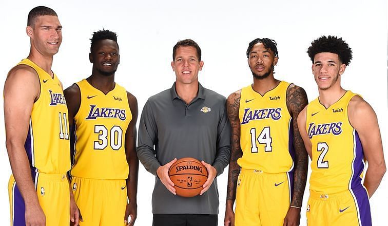 The average age of the Lakers roster was 23.7 years last season.