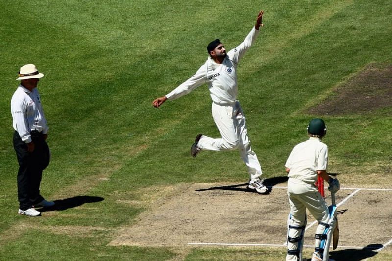 Image result for harbhajan singh bowling action