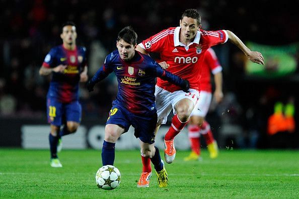 Lionel Messi has failed to score against SL Benfica in the 122 minutes that he had played against them