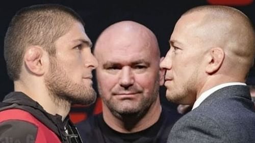 Khabib Nurmagomedov (left) vs Georges St-Pierre (right), will indeed be the fight to make.Â 