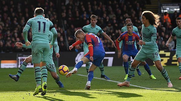 Arsenal have conceded goals regularly this season, they also conceded two penalties against Crystal Palace