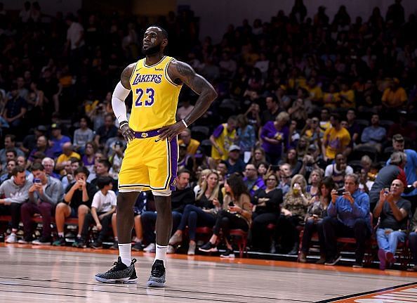 LeBron James for the Los Angeles Lakers