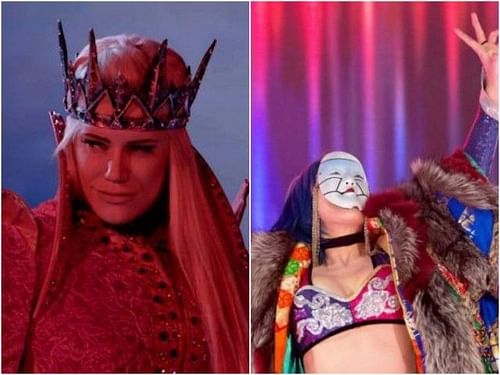 Taya Valkyrie (from Impact Wrestling) and Asuka (from WWE)