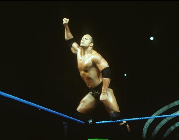 World Wrestling Federation&#039;s Wrestler Rock Poses June 12 2000 In Los Angeles Ca