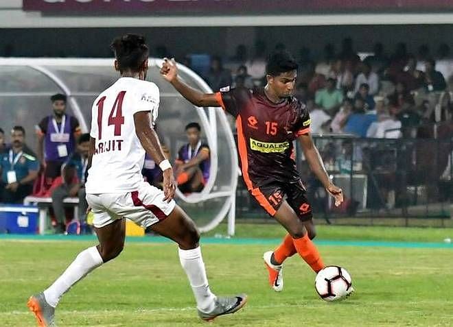 Arjun Jayaraj was picked as the Hero of the match in the first game of GKFC against Mohun Bagan