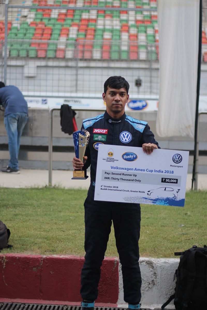 Saurav with his trophy
