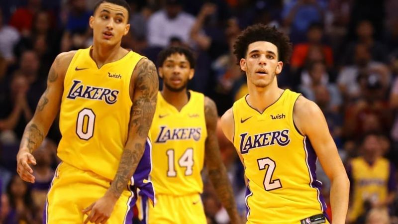 Kyle Kuzma, Brandon Ingram and Lonzo Ball