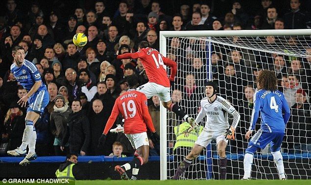 Javier Hernandez&#039;s header which made things 3-3 at the Bridge: EPL 2011-12