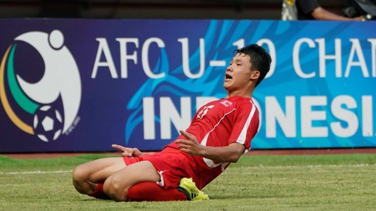 Kang Kuk-Chol II scored the only goal for North Korea (Image Courtesy: AFC)