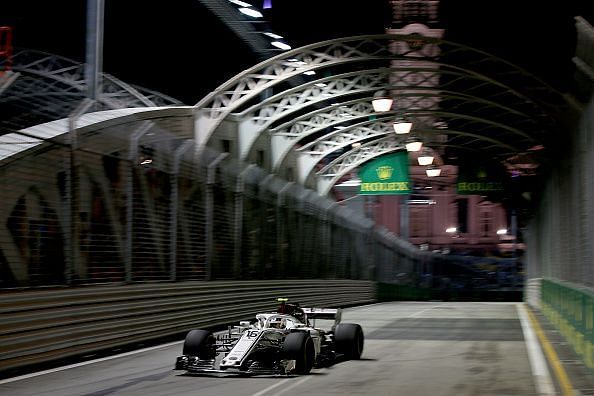 Charles Leclerc driving for Sauber