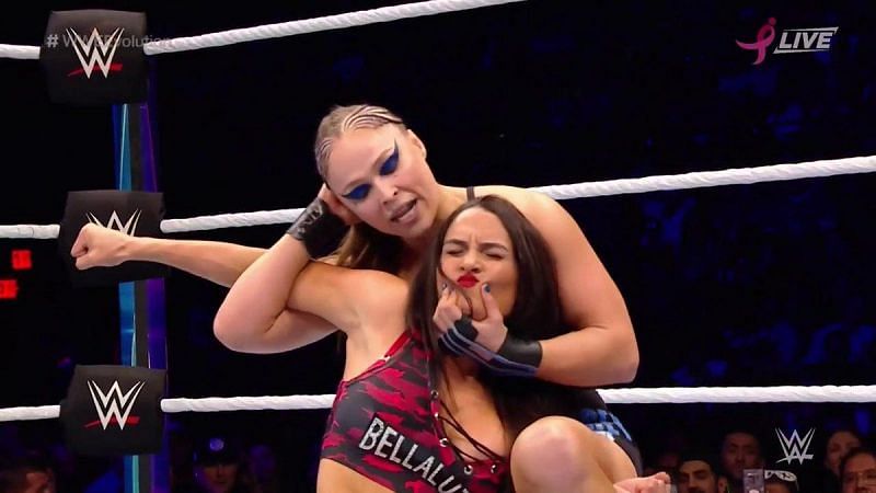 Ronda Rousey treated Nikki Bella as her plaything&Acirc;&nbsp;early on in the match
