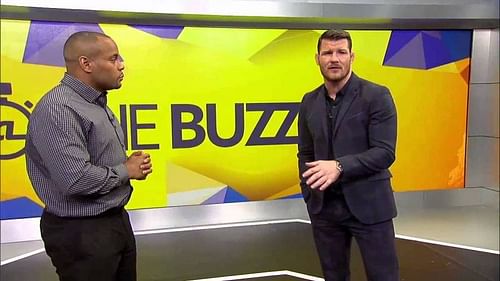 Daniel Cormier (left) providing fight insight alongside Michael Bisping (right)