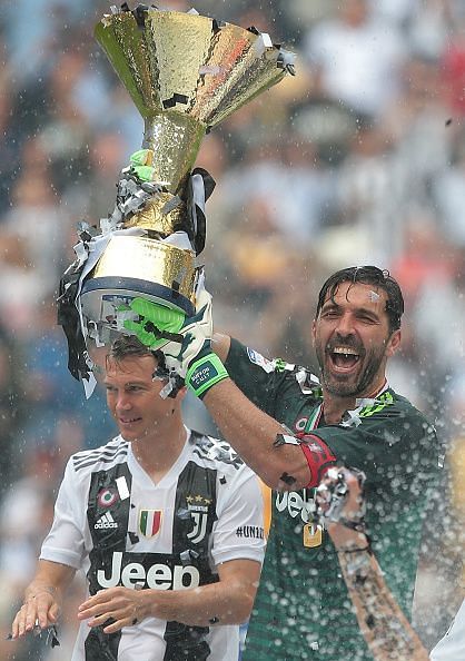 Buffon went on to lift numerous titles with Juventus