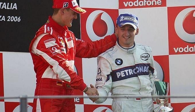 Image result for robert kubica and schumacher