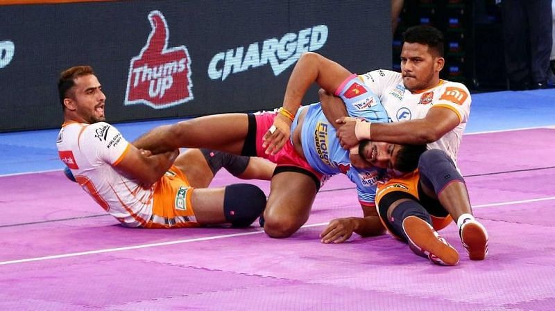 Pune scored 6 super-tackles to win the game.